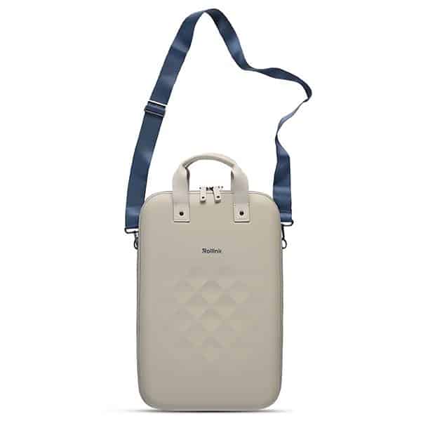 תיקים ממותגים - תיק לפטופ קשיח קרם