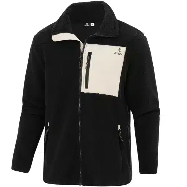 אצטק - מעיל פליס שחור