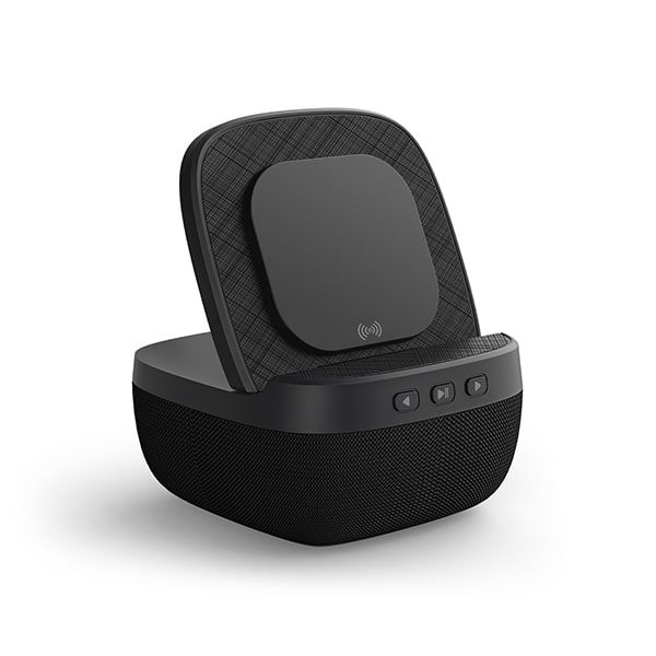 גאדג'טים - מעמד טעינה ורמקול שחור