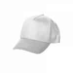כובעים ממותגים - כובע מצחיה 5 פאנל לבן