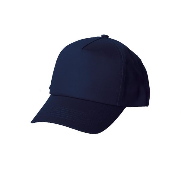 כובעים ממותגים - כובע מצחיה 5 פאנל כחול כהה