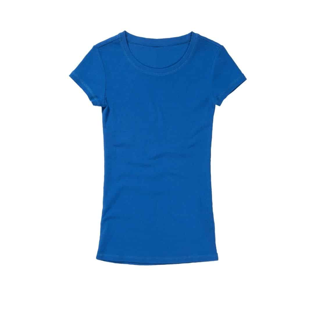 חולצת נשים צווארון עגול כחול