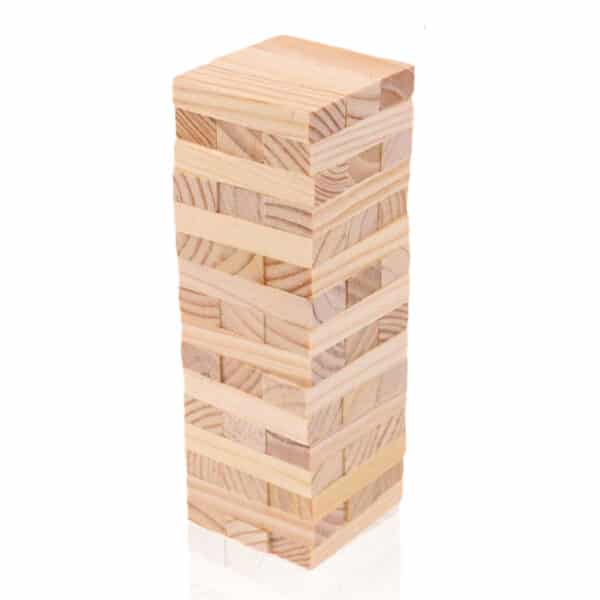 ג'נגה משחק קוביות עשוי עץ